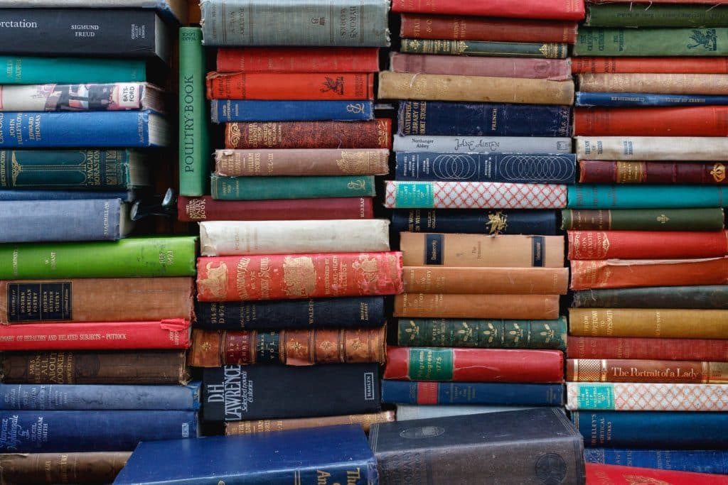 stacks of old books